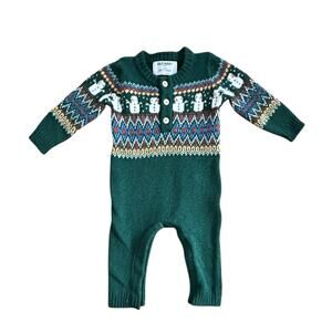 Old Navy SoSoft Fair Isle Henley Sweater One-Piece for Baby Sz 6-12 mo